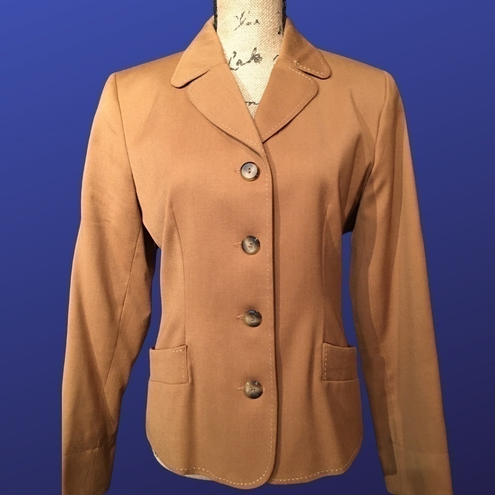 HARVE BENARD COLLECTION Career Blazer Jacket, COPPER GOLD color; size 10